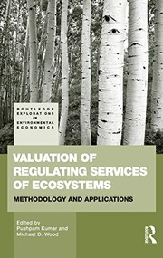 Front cover of Valuation of regulating services of ecosystems by Pushpam Kumar