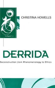 Cover of Derrida by Christina Howells