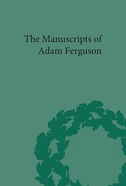 Front cover of Manuscripts of Adam Ferguson (Pickering Masters) by Vincenzo Merolle