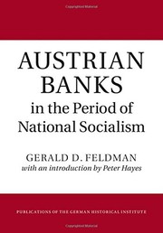 Cover of Austrian Banks in the Period of National Socialism by Gerald D. Feldman