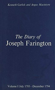 Cover of The Diary of Joseph Farington by Joseph Farington