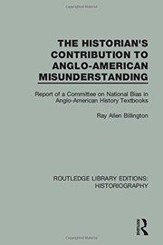 Front cover of The historian's contribution to Anglo-American misunderstanding by Ray Allen Billington