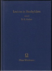 Cover of Lexicon in Bacchylidem by Douglas E. Gerber