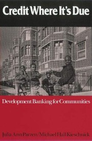 Front cover of Credit where it's due by Julia Parzen