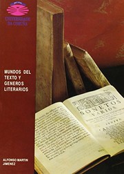 Front cover of Mundos del texto y géneros literarios by Alfonso Martín Jiménez
