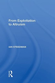Front cover of From Exploitation to Altruism by Ian Steedman