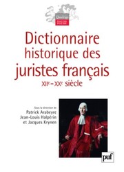 Front cover of Dictionnaire historique des juristes français by Patrick Arabeyre