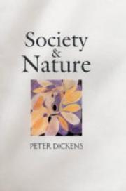 Cover of Society and nature by Peter Dickens