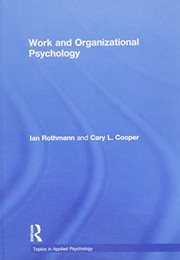 Cover of Organizational and Work Psychology by Cary Cooper