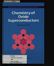Cover of Chemistry of oxide superconductors by C. N. R. Rao