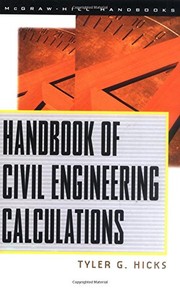 Front cover of Handbook of civil engineering calculations by Tyler Gregory Hicks