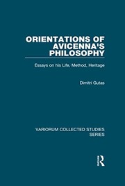 Cover of Orientations of Avicenna's Philosophy by Dimitri Gutas