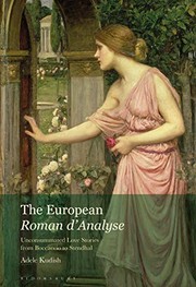 Cover of European Roman D'Analyse by Adele Kudish