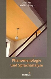 Cover of Ph anomenologie und Sprachanalyse by Geert Keil