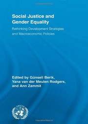 Front cover of Social justice and gender equality by Yana van der Meulen Rodgers