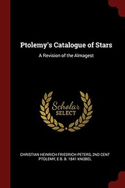 Front cover of Ptolemy's catalogue of stars by Christian Heinrich Friedrich Peters