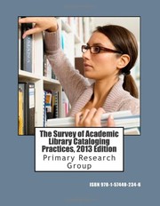 Front cover of The survey of academic library cataloging practices by Primary Research Group