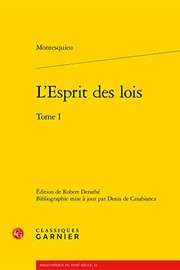 Front cover of L' esprit des lois by Charles-Louis de Secondat baron de La Brède et de Montesquieu