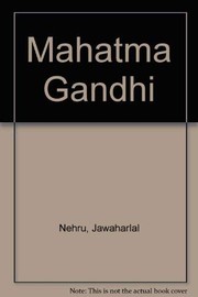 Cover of Mahatma Gandhi by Jawaharlal Nehru
