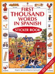 Front cover of First 1000 Words in Spanish Sticker Book by Heather Amery