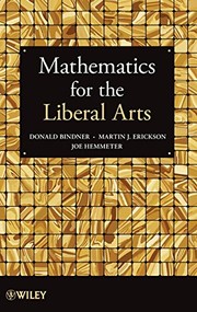 Cover of Mathematics for the Liberal Arts by Donald Bindner