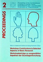 Front cover of Proceedings of the 1st International Congress on Activity Theory = by International Congress on Activity Theory (1st 1986 Berlin, Germany)