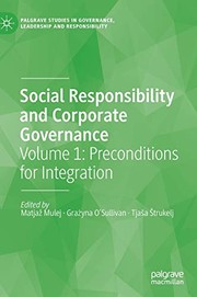 Front cover of Social Responsibility and Corporate Governance : Volume 1 by Matjaž Mulej