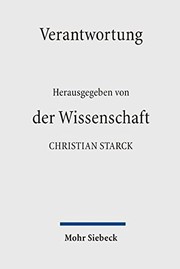 Front cover of Verantwortung und Wissenschaft by Christian Starck