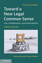 Cover of Toward a New Legal Common Sense by Boaventura de Sousa Santos