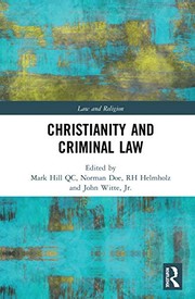 Cover of Christianity and Criminal Law by Norman Doe