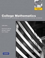 Front cover of College Mathematics for Business, Economics, Life Sciences and Social Sciences by Raymond A. Barnett