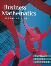 Front cover of Business mathematics by Richard N. Aufmann