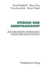 Cover of Studium und Arbeitslosigkeit by Klaus Gloy