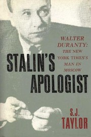 Cover of Stalin's Apologist : Walter Duranty by S. J. Taylor