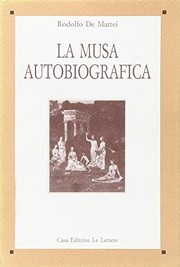 Front cover of La musa autobiografica by Rodolfo De Mattei