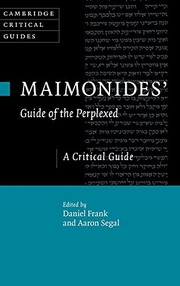 Cover of Maimonides' Guide of the Perplexed by Daniel Frank