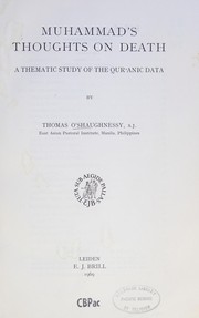 Cover of Muhammad's thoughts on death by Thomas J. O'Shaughnessy