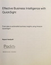 Cover of Effective Business Intelligence with QuickSight by Rajesh Nadipalli