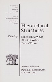 Front cover of Hierarchical structures by Hierarchical Structure in Nature and Artifact (Symposium) (1968 Huntington Beach, Ca.)