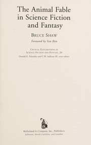 Cover of The animal fable in science fiction and fantasy by Bruce Shaw