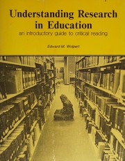 Front cover of Understanding research in education by Edward M. Wolpert
