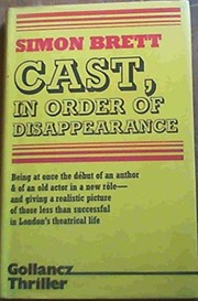 Front cover of Cast, in order of disappearance by Simon Brett