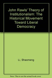 Front cover of John Rawls' theory of institutionalism by Shaomeng Li