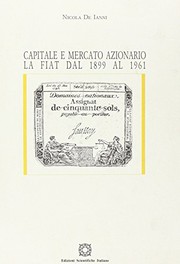 Front cover of Capitale e mercato azionario by Nicola De Ianni