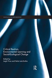 Front cover of Critical Realism, Environmental Learning and Social-Ecological Change by Leigh Price