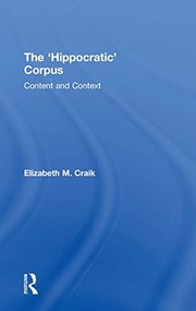 Cover of 'Hippocratic' Corpus by Elizabeth M. Craik