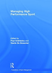 Front cover of Managing high performance sport by Popi Sotiriadou