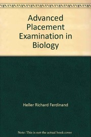 Front cover of Advanced placement examination in biology by Richard F. Heller