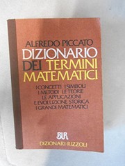 Front cover of Dizionario dei termini matematici by Alfredo Piccato