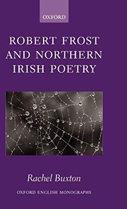 Front cover of Robert Frost and Northern Irish poetry by Rachel Buxton